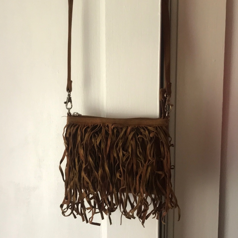Crossbody fringe purse